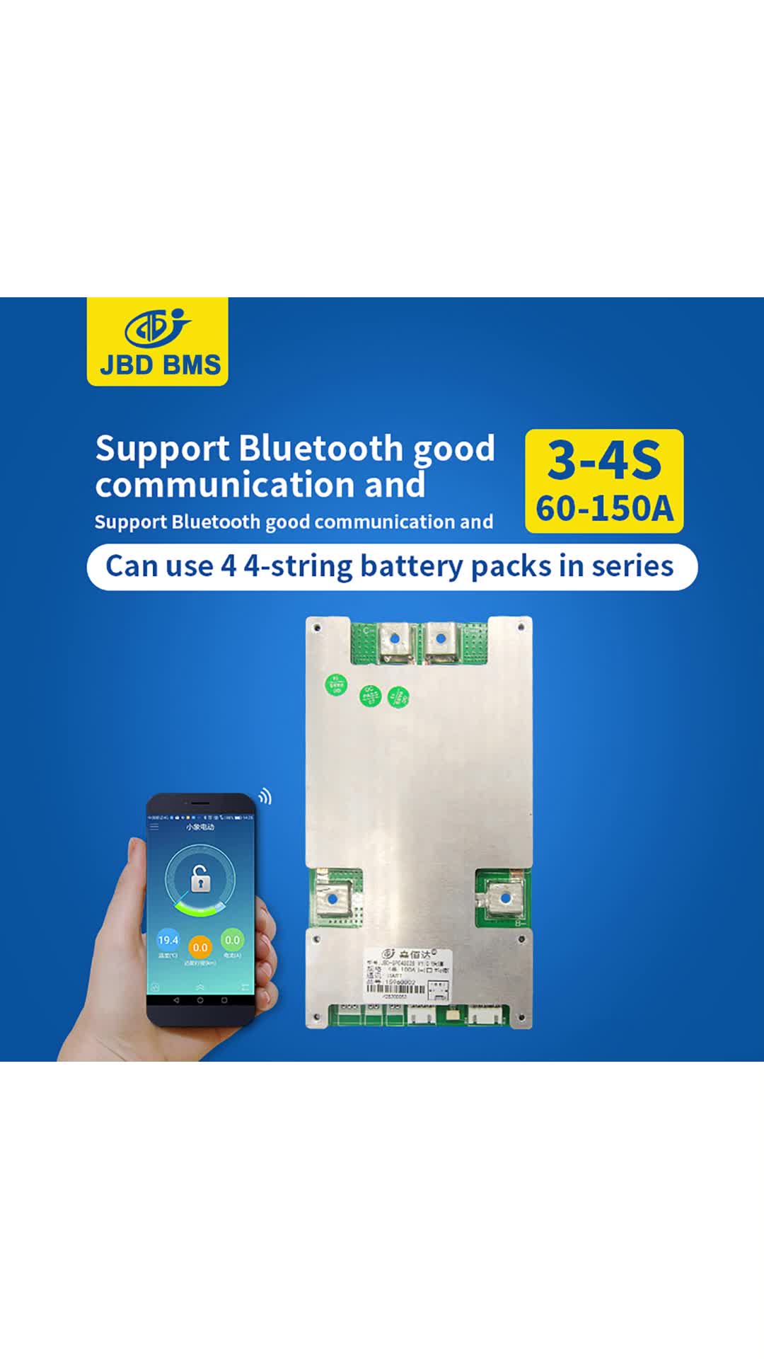 Jbd Energy Storage Bms Ev 4s Lithium Battery Lifepo4 Smart Bms 12v 60a Bms Software With Balance