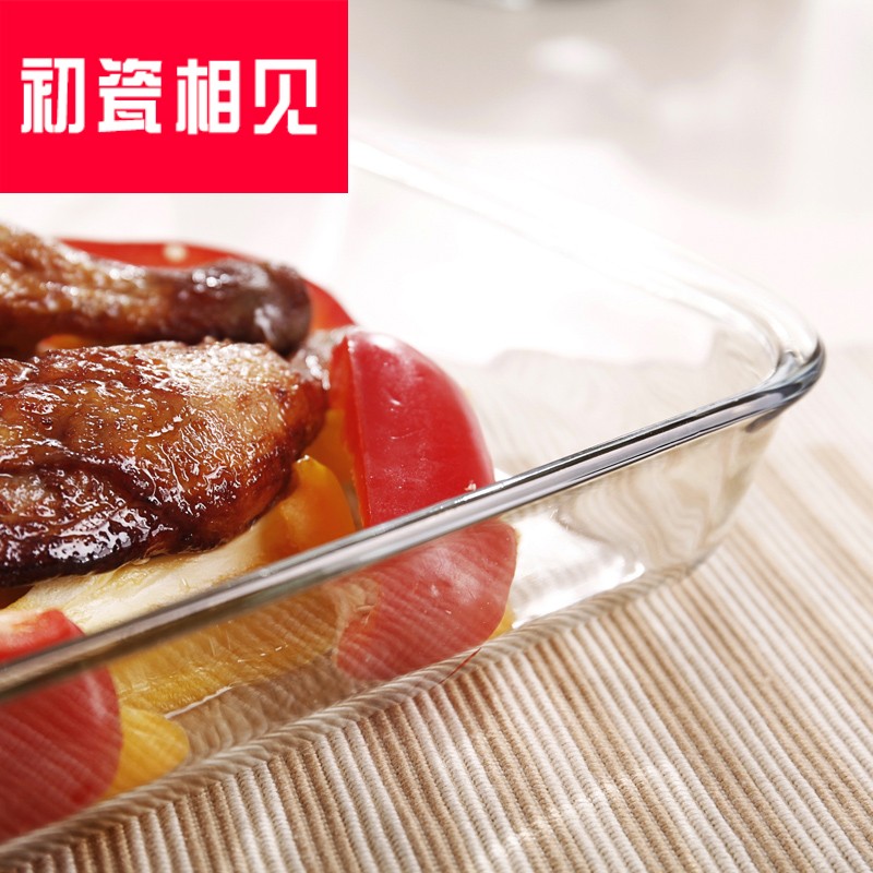 Porcelain meet each other at the beginning of a rectangle plate dish dish home large steamed fish dish plate microwave ideas for FanPan baking pan