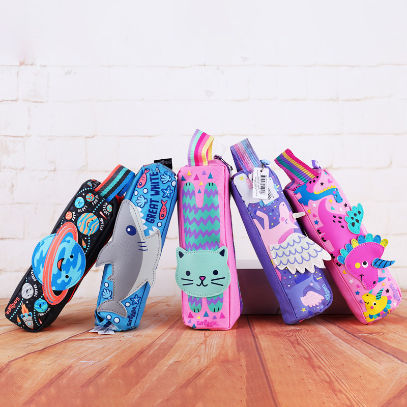 Spot Australia Direct mail smiggle stationery bag Primary and middle school Handheld waterproof learning pen bag Children pencil bag