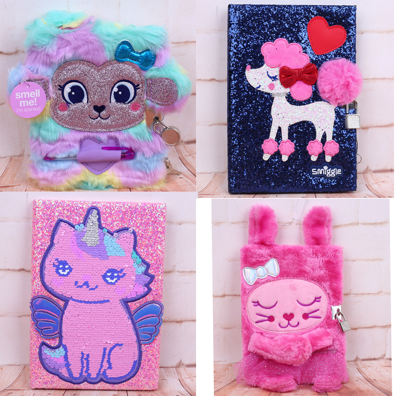 Australia smiggle cartoon notebook shape with lock diary