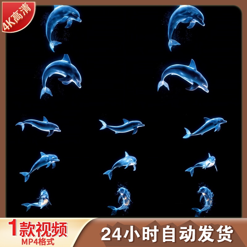 High-Definition 4K Holographic Projection of Dolphins, Underwater World, Blue Sky, Digital Art, Marine Life Video Footage High-Definition 4K Holographic Projection of Dolphins, Underwater World, Blue Sky, Digital Art, Marine Life Video Footage