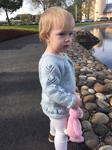 Marcella Children's baby top pleated sweater text knitting instructions translation illustration non-finished product