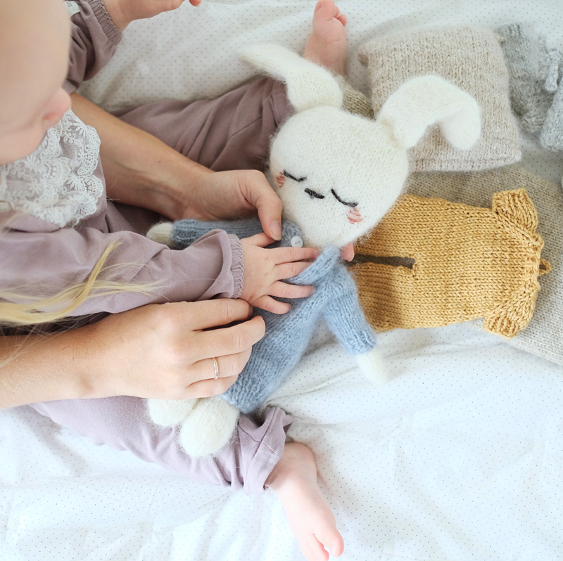 Wood Wood Rabbit Hair Line Rabbit Doll Doll Stick Pin Caption translation Woven Diagrams Unfinished Product