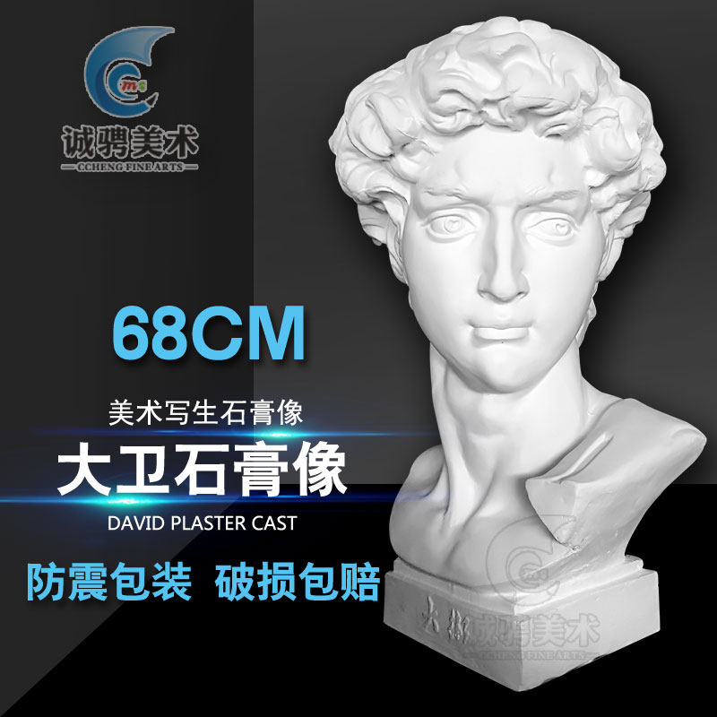 Art David plaster head portrait Character head Sketch teaching sketching tool Sculpture ornaments Model large statue ornaments