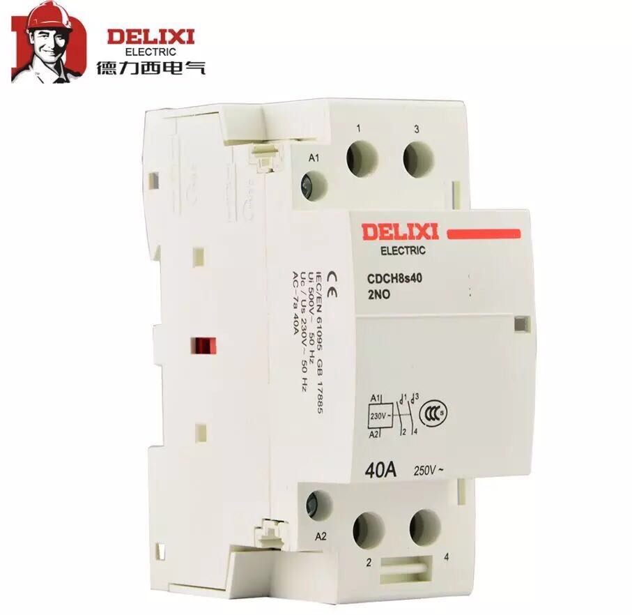 Delixi CDCH8S home building contactor 20 25 40 63A normally open normally closed AC 2P 4P 220v