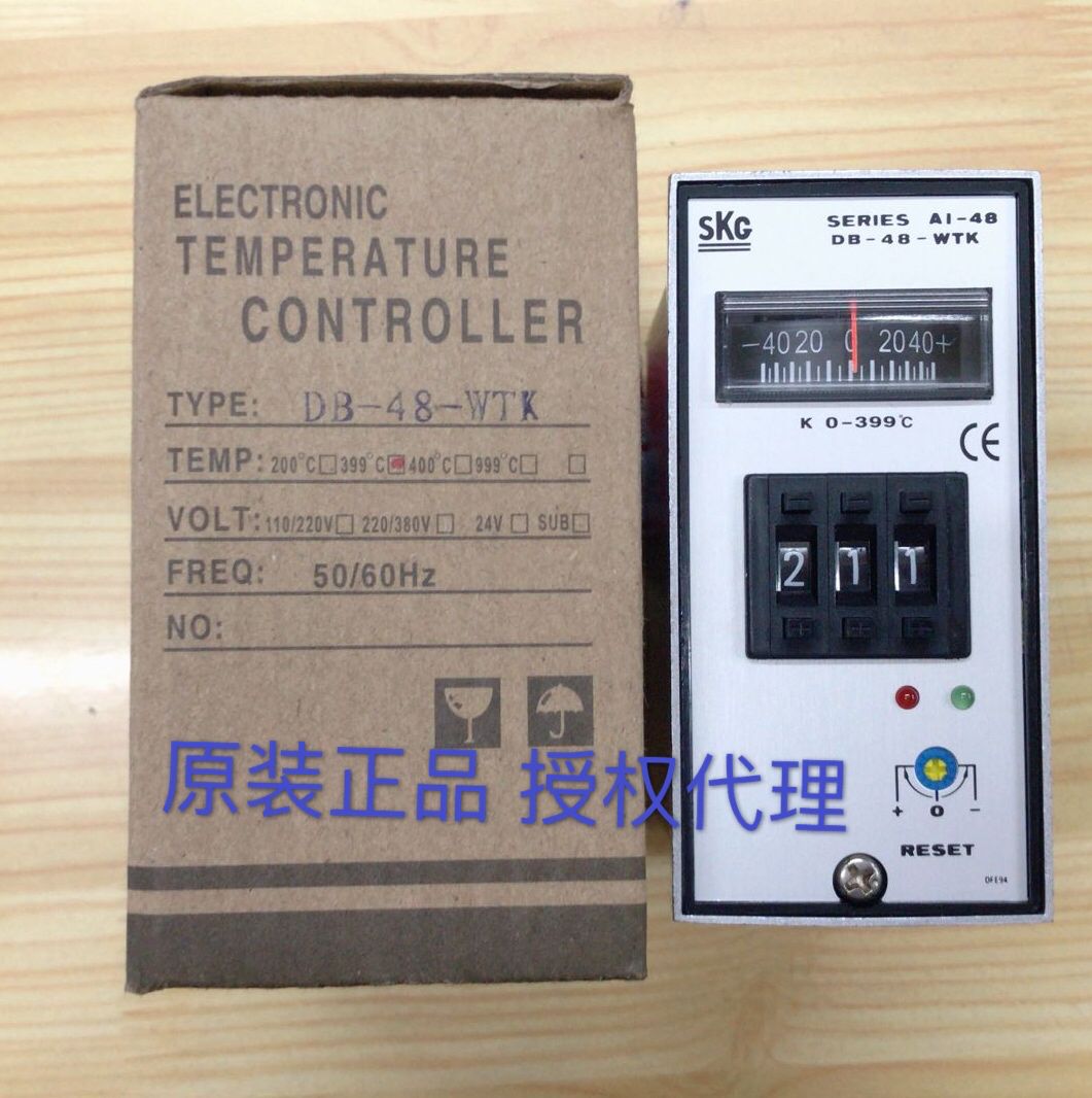 Taiwan SKG AI-48 DB48-WTK aluminum shell thermostat K type 399 degrees 999 degrees temperature meter