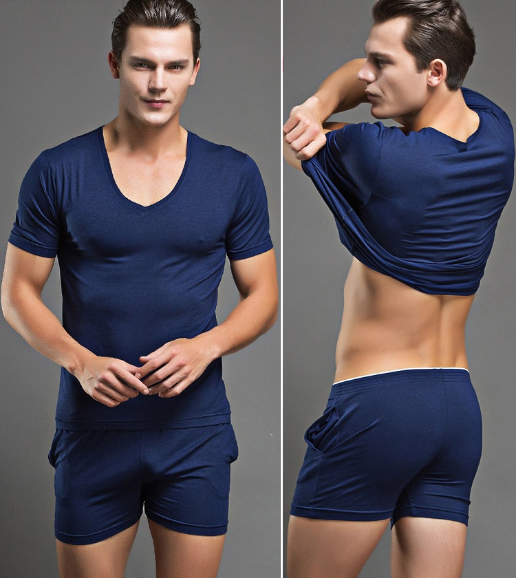 Bộ đồ thể thao nam áo thun ngắn tay (vest) quần short ba điểm hai mảnh Superbody thương hiệu dịch vụ đồ ngủ tại nhà - Thể thao sau bộ thể thao đẹp