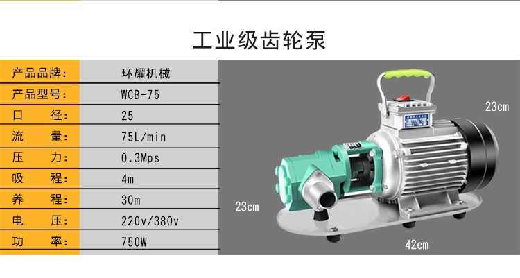 Độ nhớt cao tự mồi điện bơm dầu dầu diesel dầu thủy lực dầu ăn thép không gỉ bơm bánh răng 220V380V bơm thủy lực trục vít bơm thủy lực yuken