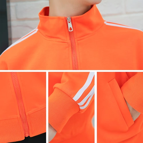 薄款运动立领卫衣拉链定制diy长袖印logo秋工作服工装男女活动服