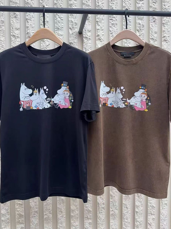 [Moomin Series] Authentic Short-Sleeved T-Shirt 2026 Summer New Product Asut Dye Long-Staple Cotton Mbf2Tee045