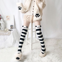 Coral velvet warm socks cute cartoon embroidered stockings Japanese soft girl thick leg guards Plush Sleep socks women