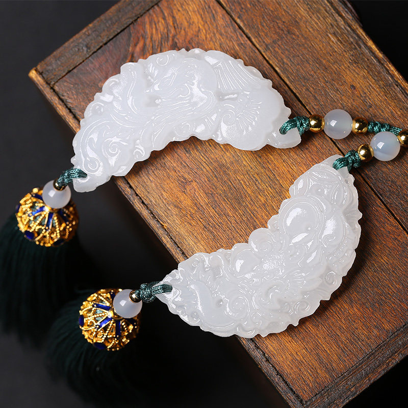 Dragon Phoenix Jade Petro Ancient Wind Hanfu Fluo Su Pendant Waist Peu Fashion Forbidden Steps Chinese Pressure Flap Lovers to set love letters to each other