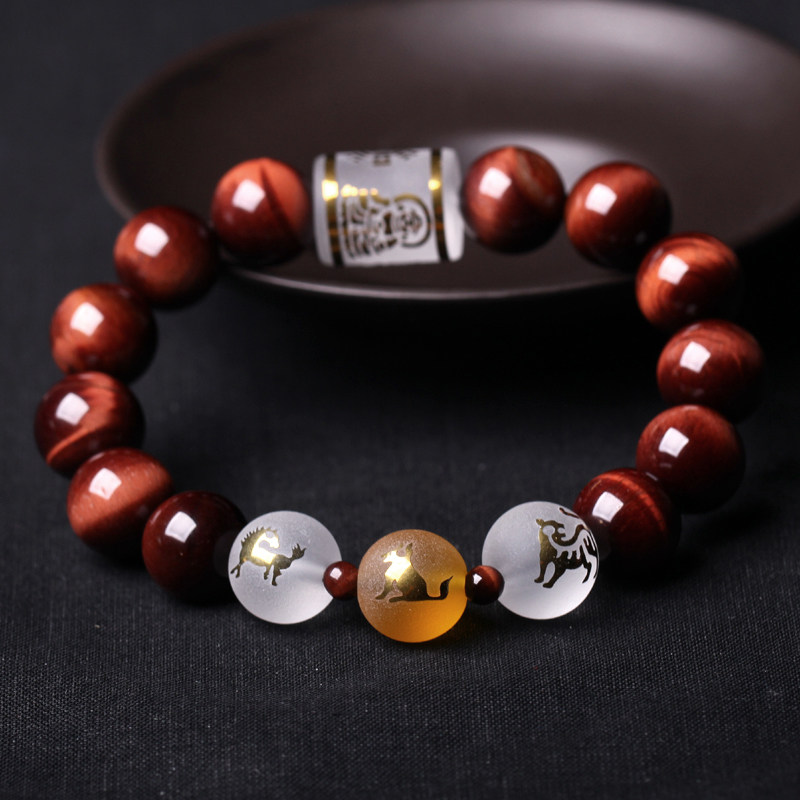 Tiger Eye Stone 2022 Three-to-one-year-old man of the year belongs to the tiger, and the three chic of the tiger are too young to dissolve the mascot