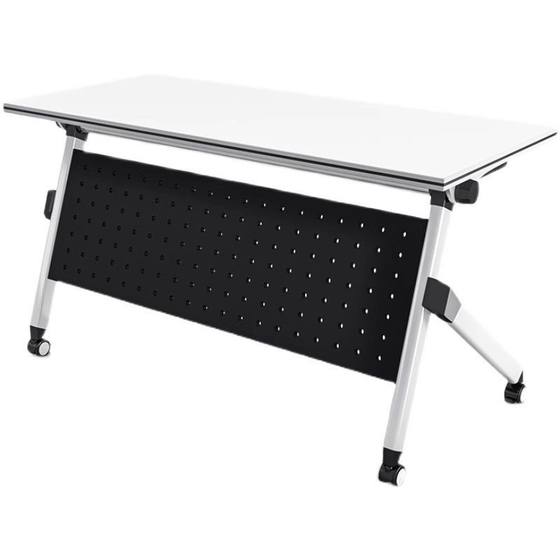 접이식 회의 테이블 훈련 테이블과 의자 접합 모바일 휠 조합 책상 회의실 다기능 소형 긴 테이블