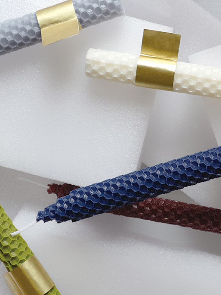 Nordic Candlestick candles Romantic handmade honeycomb Household Western Christmas Party scene decoration beeswax long pole candles