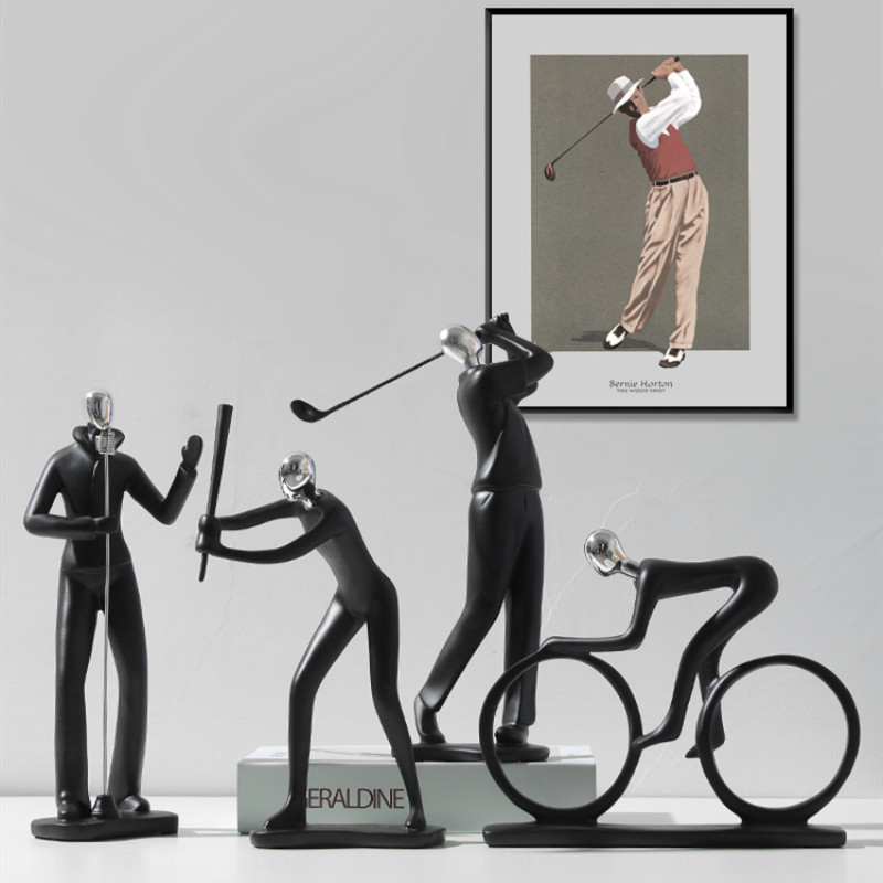 Modern minimalist resin Decorative Pendulum Decorated Home Ornament Creative Living Room Bookcase Wine Cabinet Decorations Pendulum Pieces Handiwork