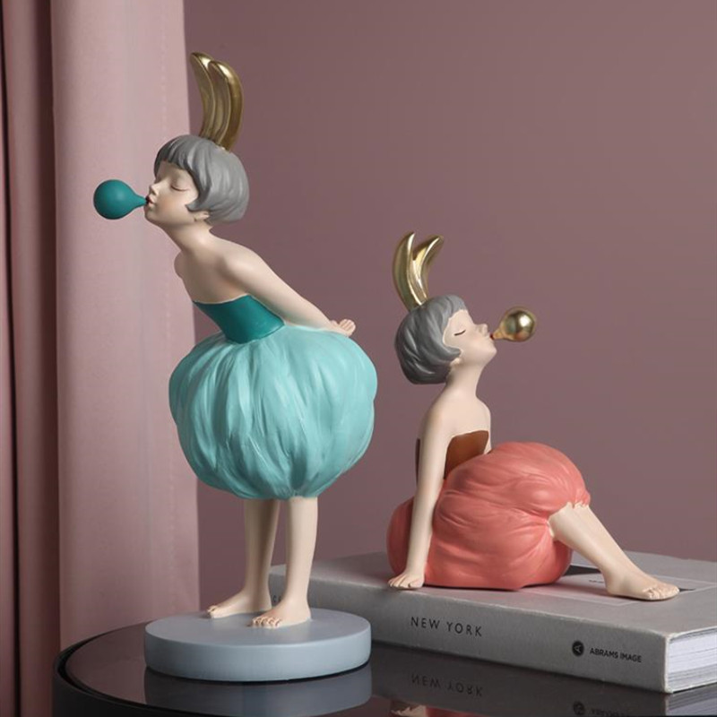 Nordic Light Luxurious Wind Cute Teenage Girl Pendulum Girl Bedroom Wedding Gift Genguan Desktop Home Decoration Furnishing