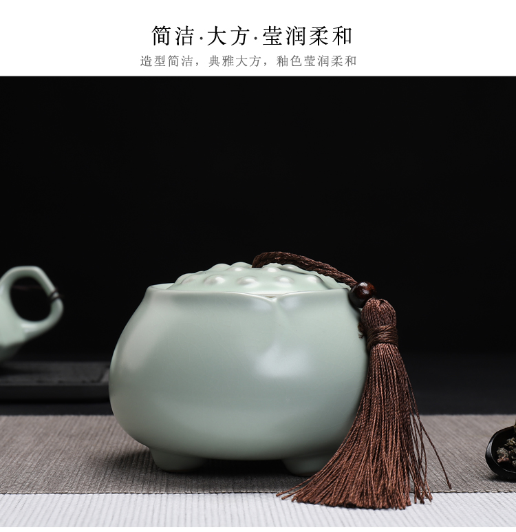 Have the ancient your up caddy fixings kung fu tea set ceramic seal pot moistureproof tea tea accessories sealed storage POTS