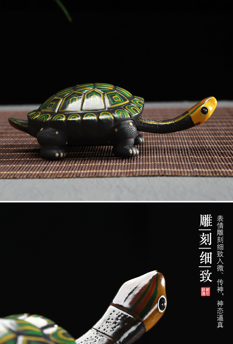 Have the color tortoise kung fu tea play accessories accessories creative purple sand tea pet tea tea tea tea art furnishing articles