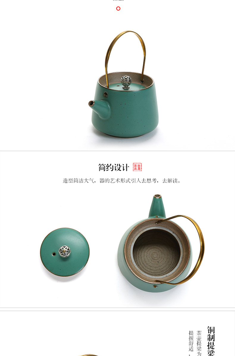 Yi gu liang kung fu tea tea group suit household coarse after tray teapot teacup single pot of Japanese tea set