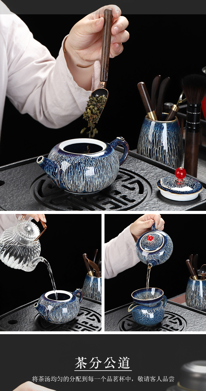 Have light tea set home office thus kung fu gift ceramic teapot up of a complete set of tea cups