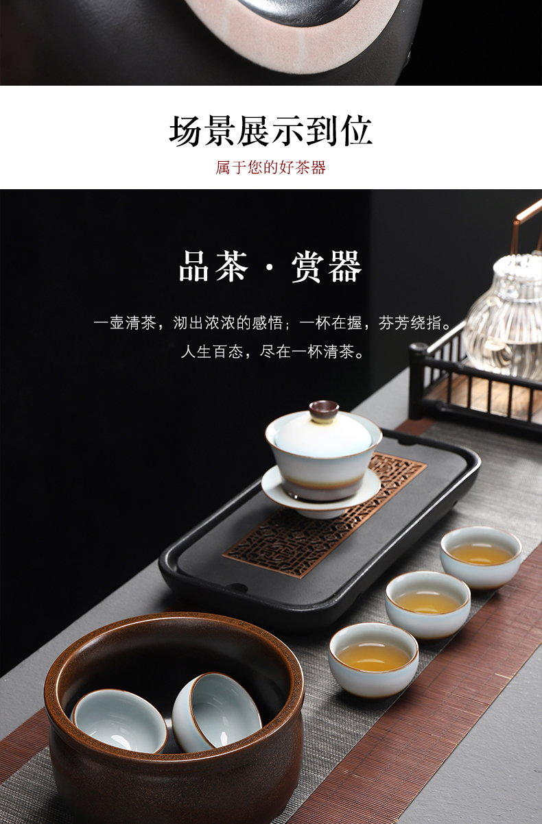 Have the ancient tea wash to wash large gold creative household washing water jar ware ceramic cups kung fu tea accessories