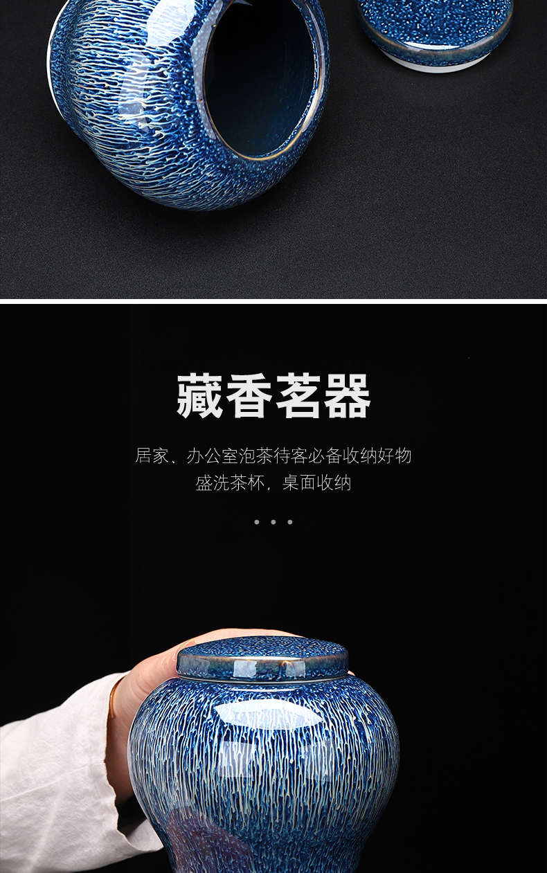 Have light thus caddy fixings ceramic seal pot store receives a large household pu - erh tea tieguanyin has the characteristic of moisture proof and POTS