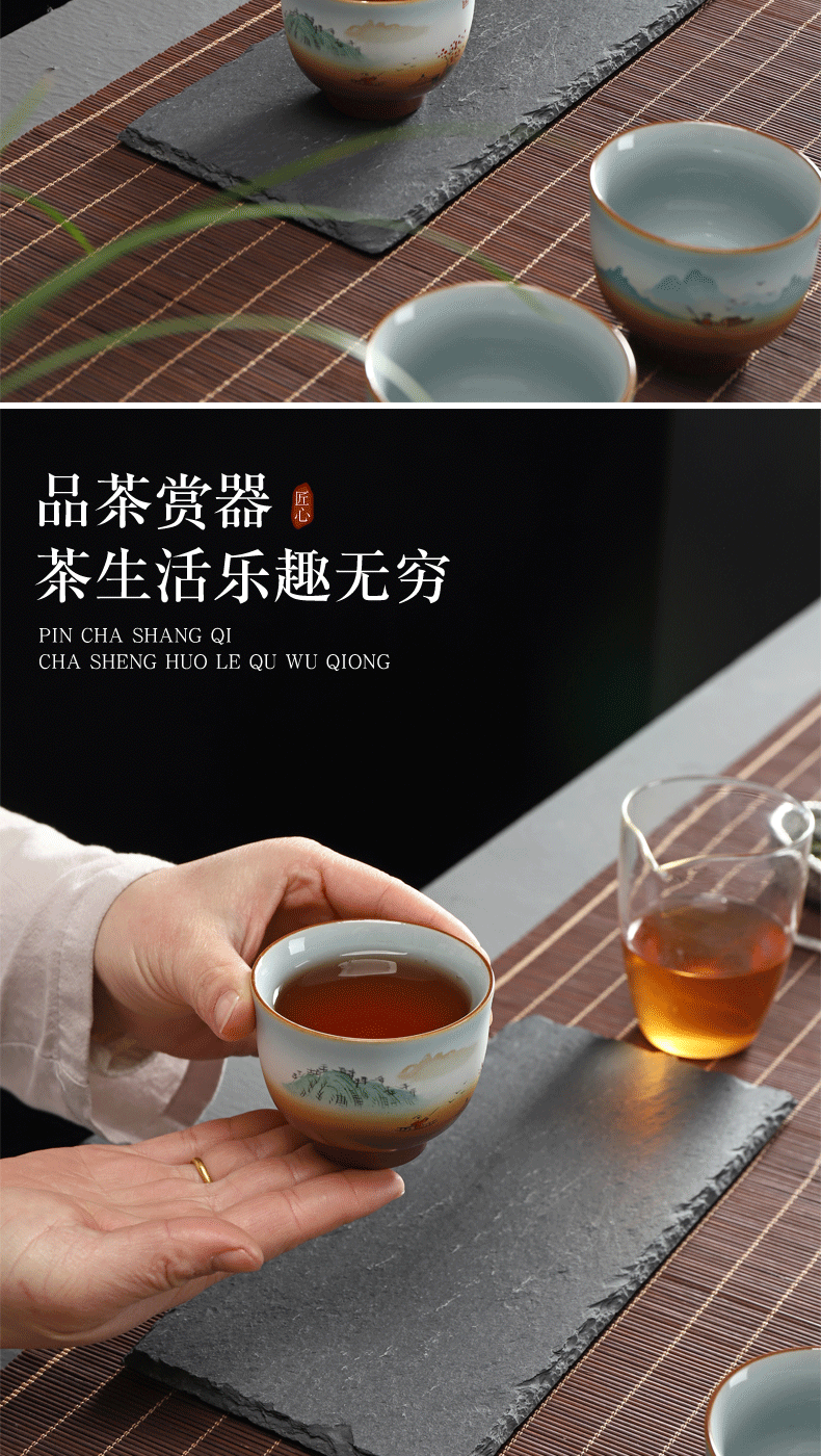 Have ancient hand - made master cup kung fu tea set ceramic up cup sample tea cup tea cups and large bowl