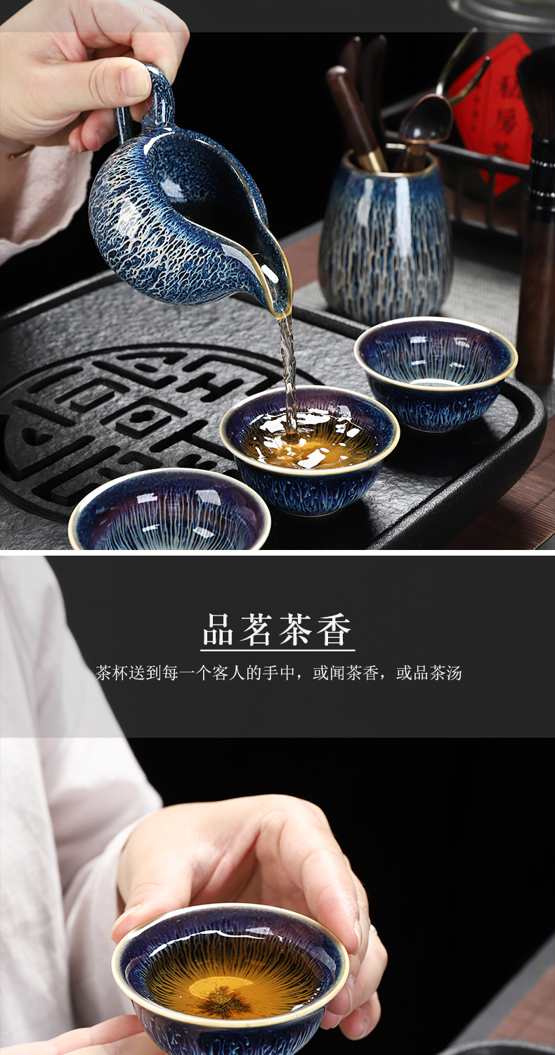 Have light tea set home office thus kung fu gift ceramic teapot up of a complete set of tea cups