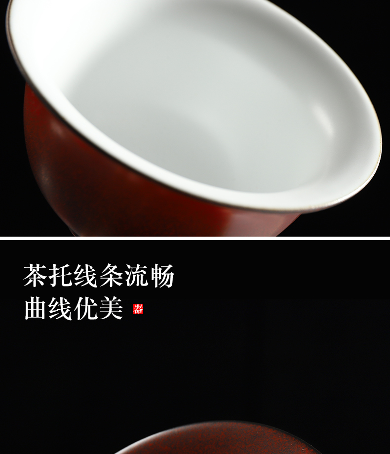 Have ancient tureen up kung fu tea set suit household ceramics worship bowl tea tureen way accessories three cups