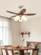 Dyson Solid Wood Fan Lamp, Antique Style Living Room Chandelier, Silent Electric Fan Chandelier, New Bauhaus Ceiling Fan Lamp for Dining Room