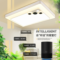 Daysun Tmall elf living room ceiling light Smart Bluetooth music light Modern simple atmosphere led dining room chandelier Home dimming color bedroom rectangular ceiling light