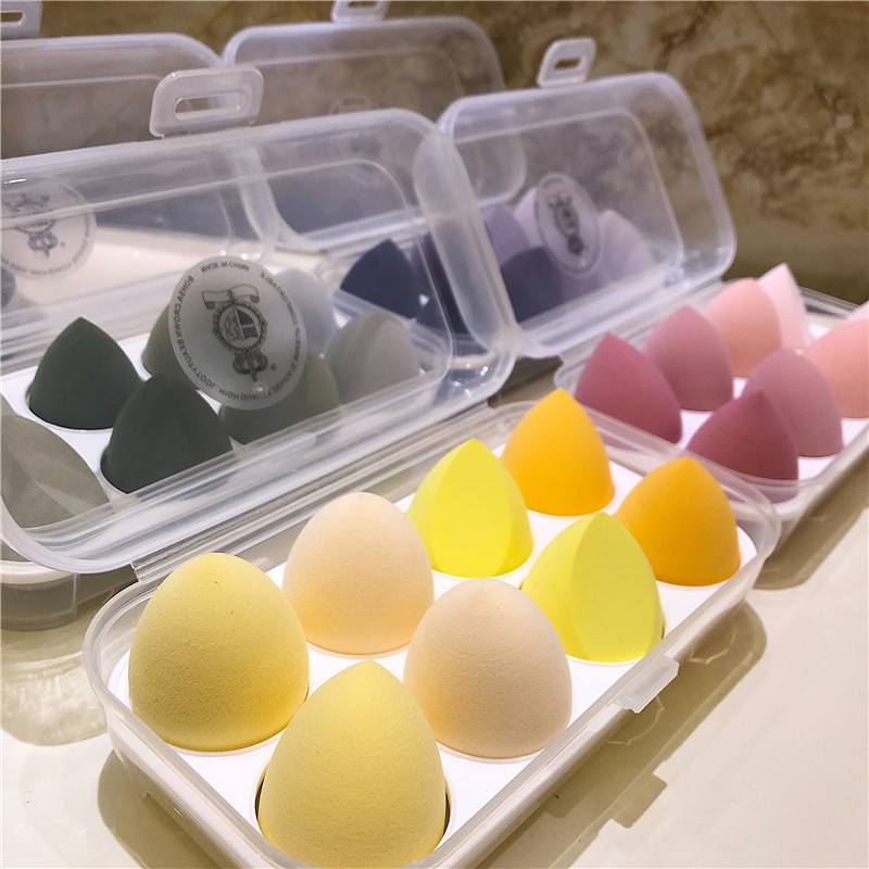 Beauty egg do not eat powder huge super soft water drop cut face makeup egg dry and wet dual-use sponge storage box brand