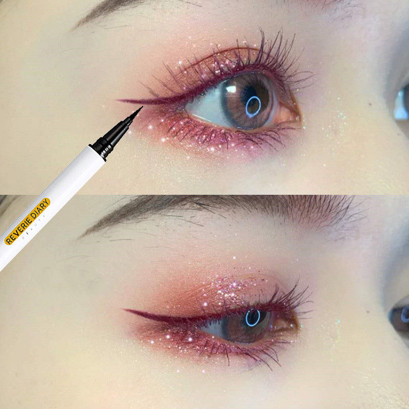 Color eyeliner fine tip long-lasting waterproof and not smudged white brown blue red very fine eyeliner glue