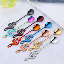 304 stainless steel coffee spoon Note spoon Small spoon Small spoon Creative personality coffee spoon mixing spoon