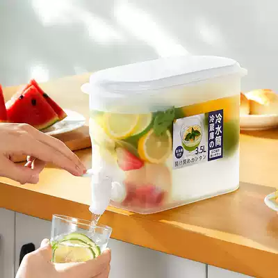 Household refrigerator cold drink pot DIY fruit tea comes with faucet large capacity cold water pot Japanese cold water pot plastic