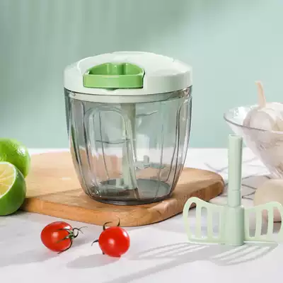 Household mashed garlic artifact manual meat grinder small pull-cut pepper mixer dumpling filling garlic kitchen artifact