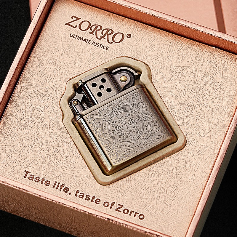 ZORRO Zorro kerosene lighter Old Nine Gate Old Buddha with the same Constantin New Year gift to send boyfriend Tide-Taobao