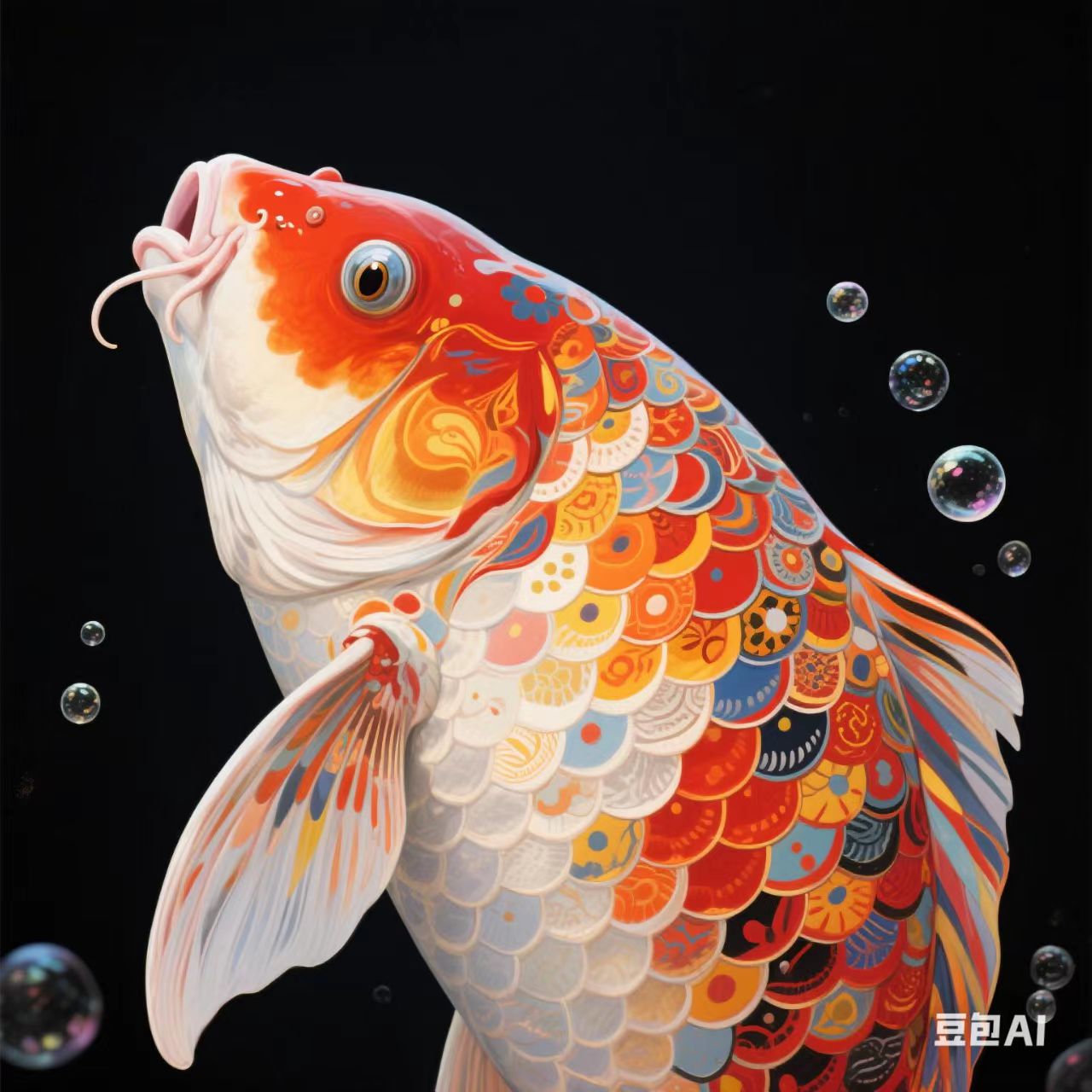 好运锦鲤水族用品的LOGO