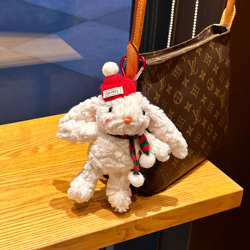 Cute Rabbit Car Seat Belt Shoulder Cover Anti-Stranglehold Car Ornaments Interior Cute Plush Doll Female Gift