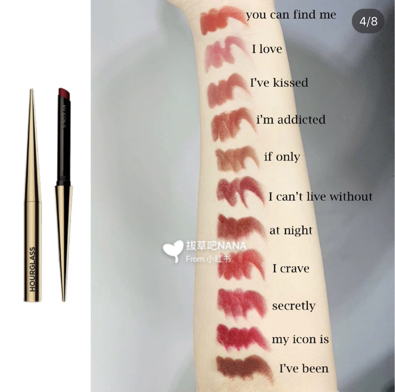 Tóc thứ hai Li Jiaqi Đồng hồ cát vàng thuốc lá ống son môi mỏng ống vào ban đêm tôi thèm - Son môi black rouge a12