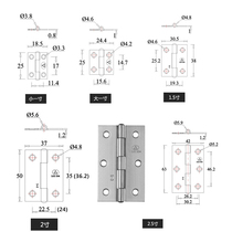  777 AAA hinge 304 Stainless steel hinge 1-4 inch slotted door 2 thickened hinge hardware 3 inch small hinge