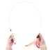 Cat Jiu Pet Funny Cat Stick Dây thép dài Funny Cat Rod Đồ chơi Cat Feather Funny Cat Toy Đồ chơi Pet Kitty Đồ chơi - Mèo / Chó Đồ chơi