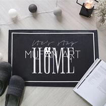 Norse style black and white mat English letter foot Mat toilet bathroom coral velvet absorbent non-slip thick door mat