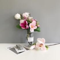 (1 branch) simulation of magnolia flower arrangement decoration photography photography pendulum props vase matching