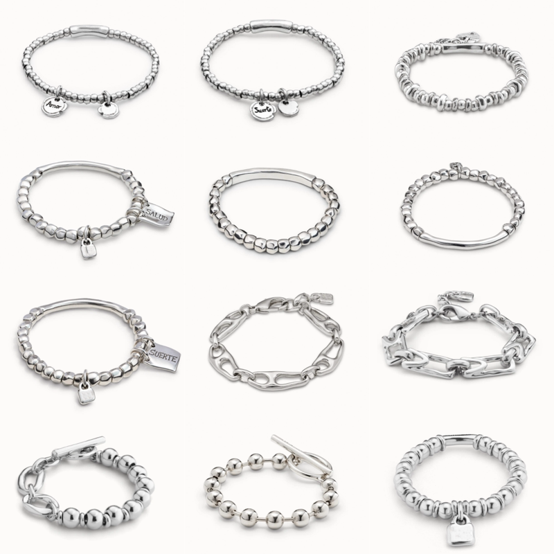 Spanish Niche Trendy Brand Silver Bracelet Deep Love Victory Dry Cup Silver Bead Bracelet Men and Women Same Style Bracelet