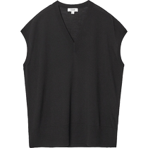 COS Womens Casual V-neck Merino Wool Vest Black 2024 Early Autumn New Product 1247947001