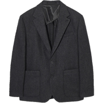 COS Mens standard fit herringbone wool blend blazer 1179507001