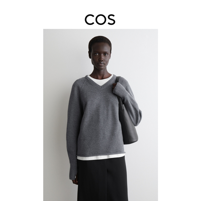 Cos Women's Standard Fit V-Neck Merino Wool Knitwear New Product 1298744001 Cos Women's Standard Fit V-Neck Merino Wool Knitwear New Product 1298744001