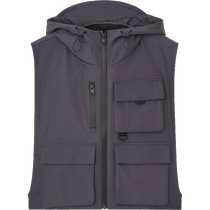 COS Mens Standard Edition Type Short Tooling Tandem Hat Fake Collar Vest Grey 2024 Spring New Pine 1224552001